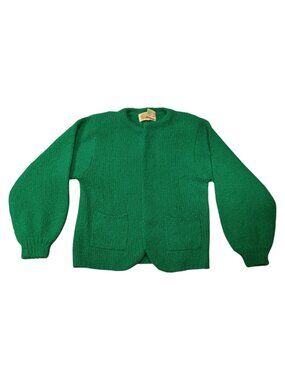 The Import Workshop Vintage Green Sweater Cardigan with Pockets Size Small